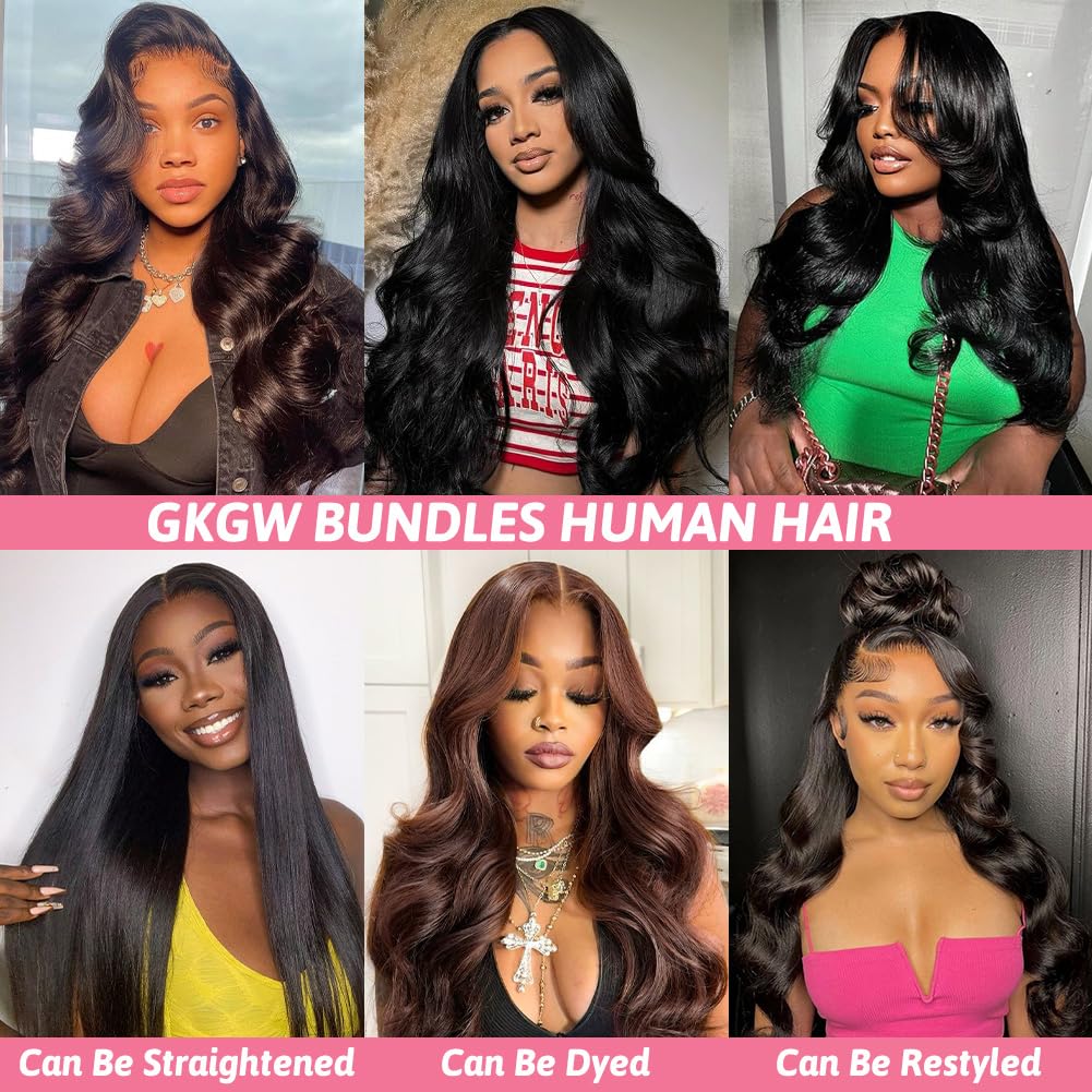 Body Wave Bundles Human Hair Extensions 100% Unprocessed Brazilian Human Hair Bundle Natural Black Hair Extensions 16inch