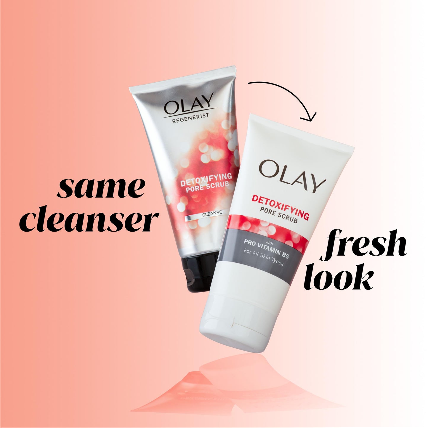 Olay Detoxifying Pore Scrub, Exfoliating Face Wash with Pro-Vitamin B5, 5 oz (Pack of 3)