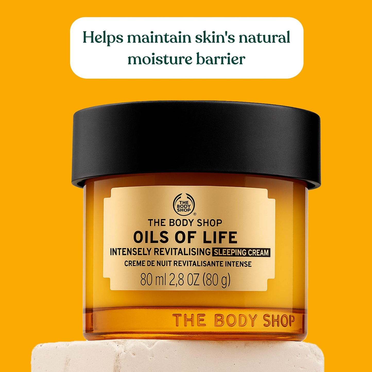 The Body Shop Oils Of Life Intensely Revitalising Sleeping Cream, 100% Vegan Night Cream, 2.7 Oz, one size (I0038833)