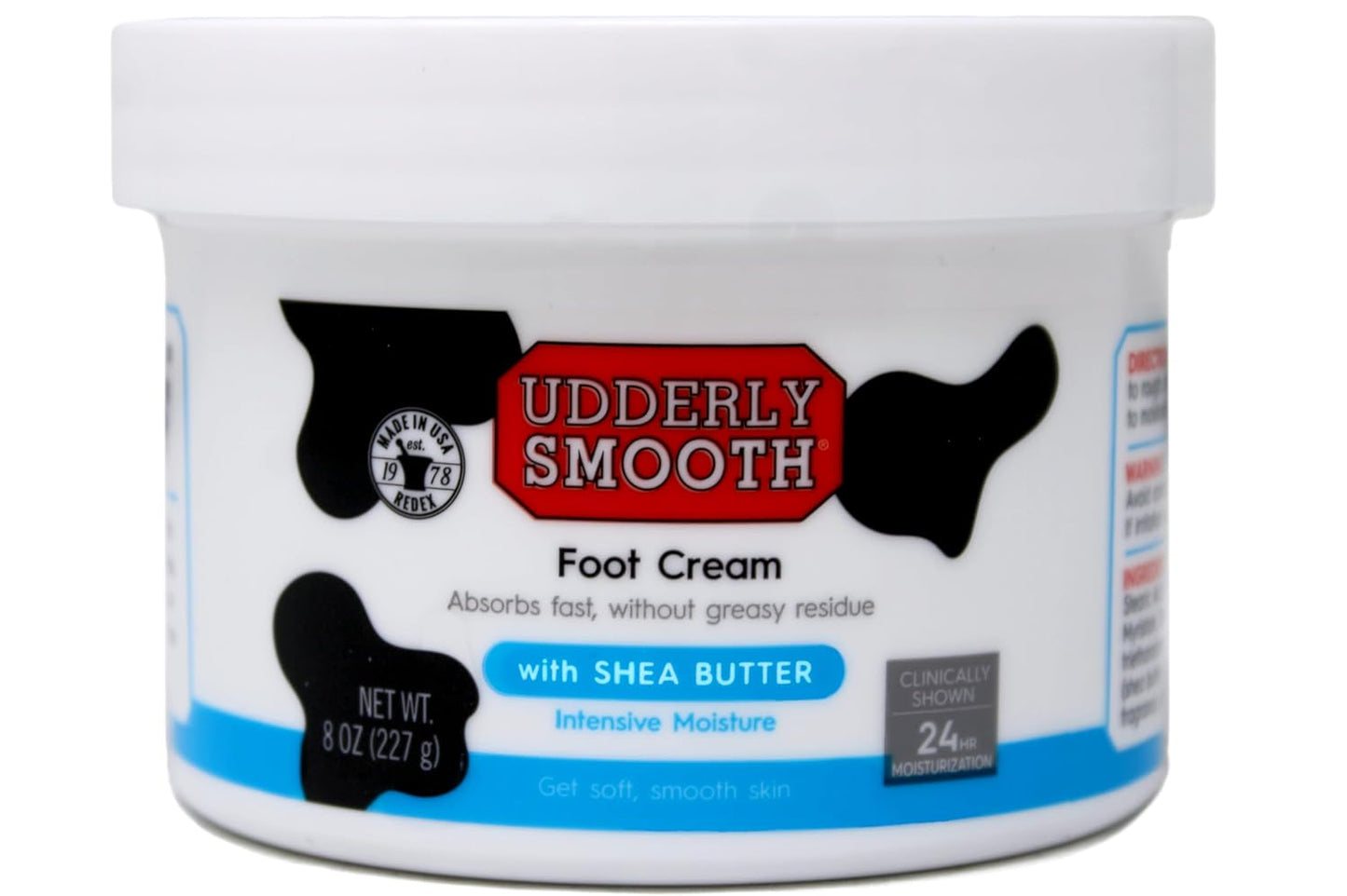 Udderly Smooth Foot Cream - Hydrating Shea Butter Formula | 8 oz (Pack of 3)