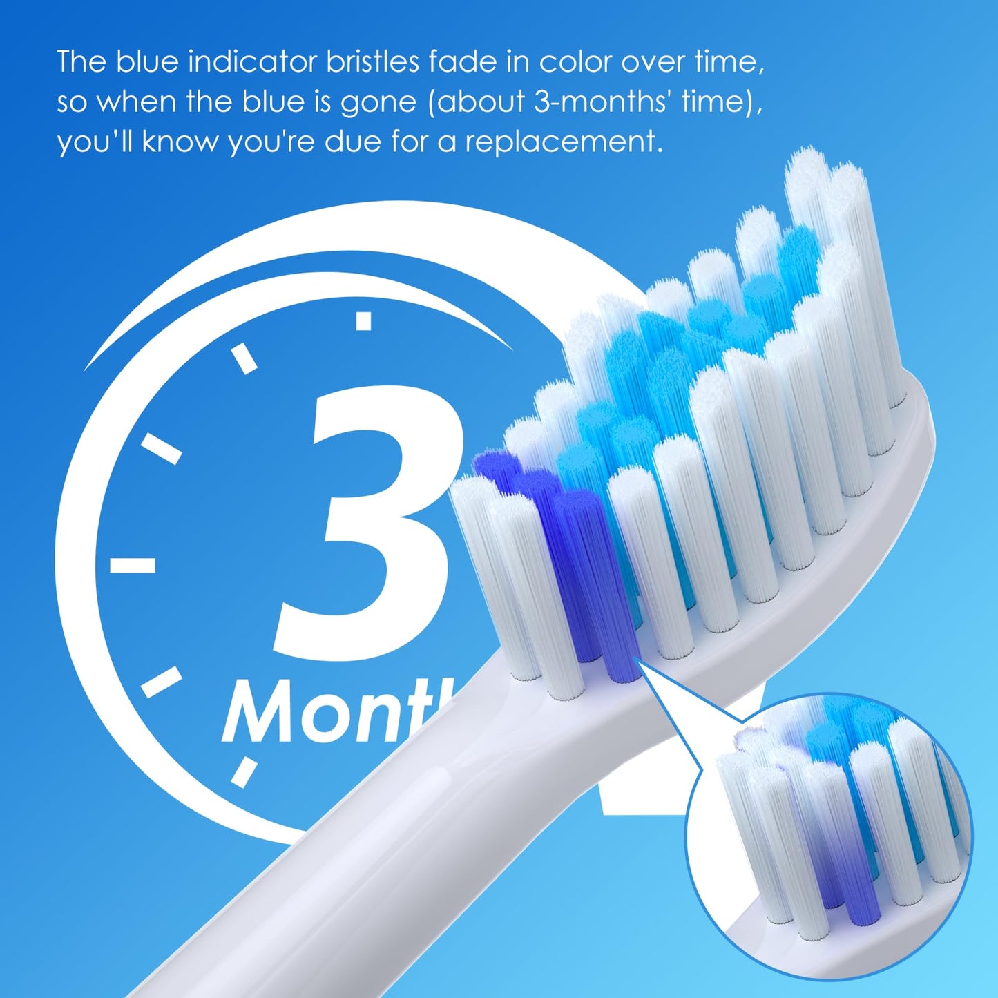 Replacement Toothbrush Heads,Compatible with Philips Sonicare Click-on Electric Toothbrush Handles,8 Pack Replacement Heads for Philips Sonicare C1 C2 G2 5100 6100 Brush