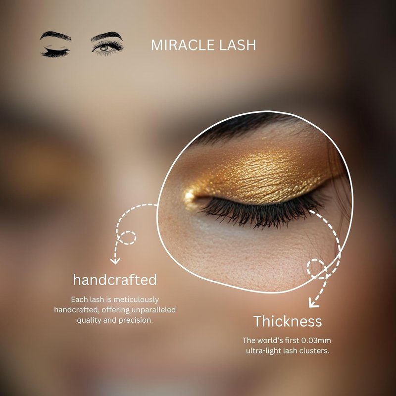 Miracle Lash DIY False Eyelashes - Lengthening Wisps 9mm-16mm | Contact Lens Friendly, Reusable Black Strip Lashes