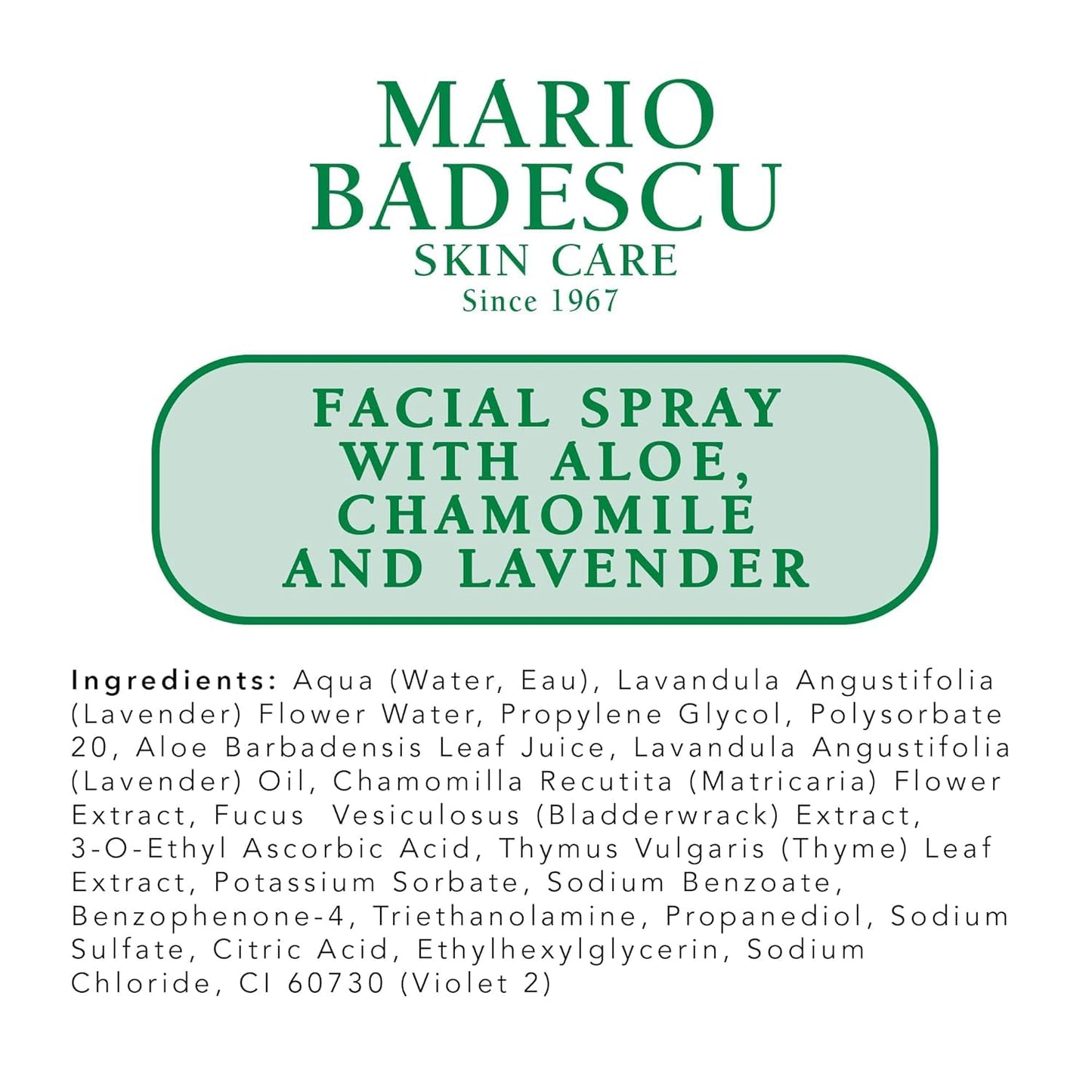 Mario Badescu Facial Spray with Aloe, Chamomile and Lavender for All Skin Types | Face Mist that Hydrates and Restores Balance & Brightness