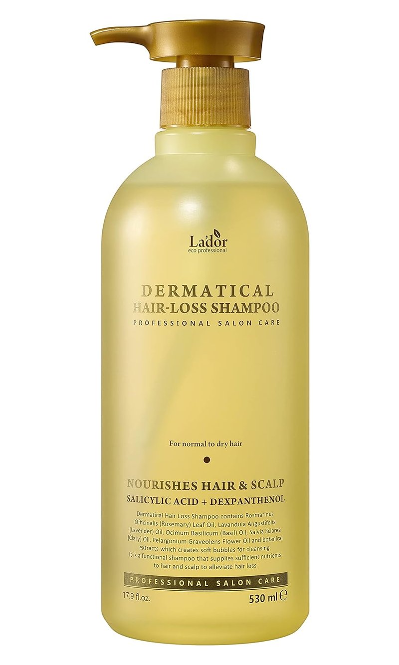 LADOR Anti Hair Loss Shampoo - Nourishing Hair Growth Formula with Salicylic Acid & Niacinamide | 17.9 Fl Oz for Normal to Dry Hair