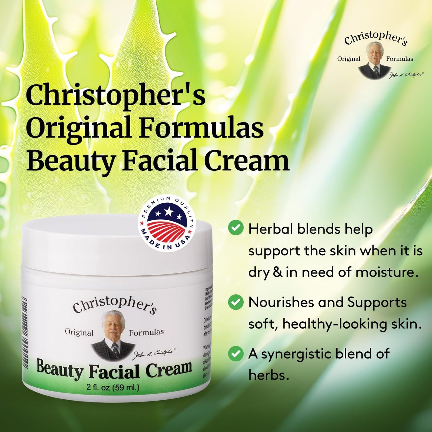 Beauty Facial Cream - Hydrating Anti-Aging Formula | 2 oz (2 Pack)