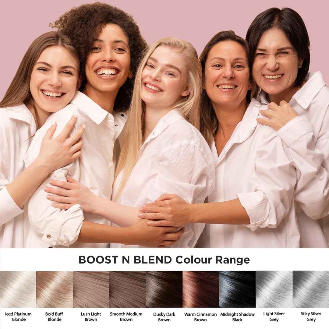 Hair Fibers for Thinning Hair - BOOST N BLEND Cotton Volumizer | Warm Cinnamon Brown (25g/0.88oz)