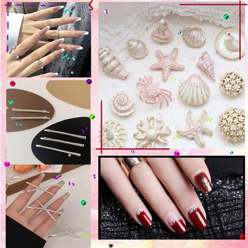 2064 Pcs Pearls for Crafts, Self Adhesive Pearl Stickers 4 Colors 12 Sheets Hair Pearl Stick On for Craft Making