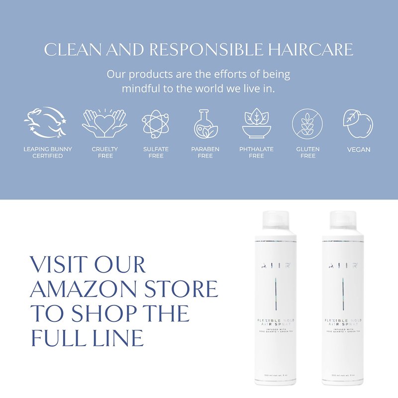 AIIR Flexible Hold Hairspray - Finishing Spray with Light Hold, Soft & Touchable Finish, Enhance Style & Shine, Fight Frizz with Humidity Resistance, Lightweight Hairspray for Fine Thin Hair, 9 oz