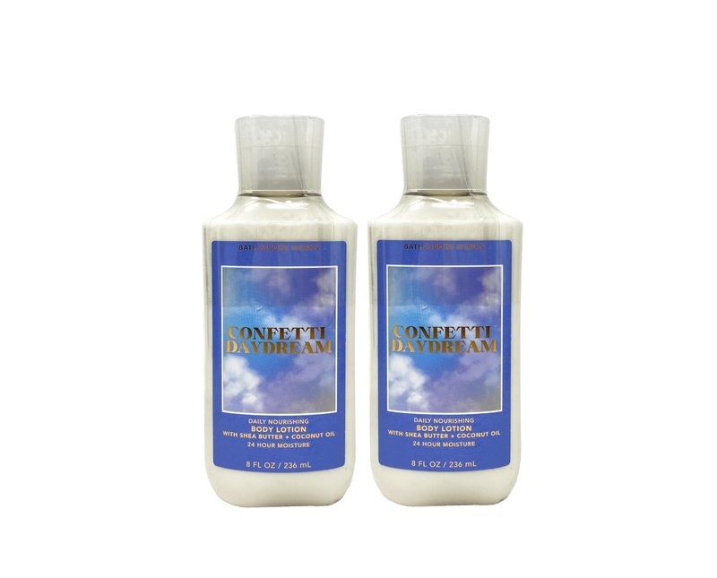 Bath and Body Works Confetti Daydream 2 Pack Super Smooth Body Lotion 8 Oz (Confetti Daydream)