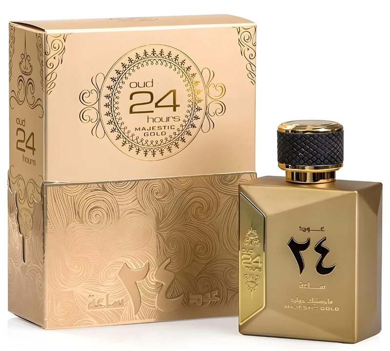 Ard Al Zaafaran Oud 24 Hours Majestic Gold Eau de Parfum Spray for Unisex, 3.4 Ounce