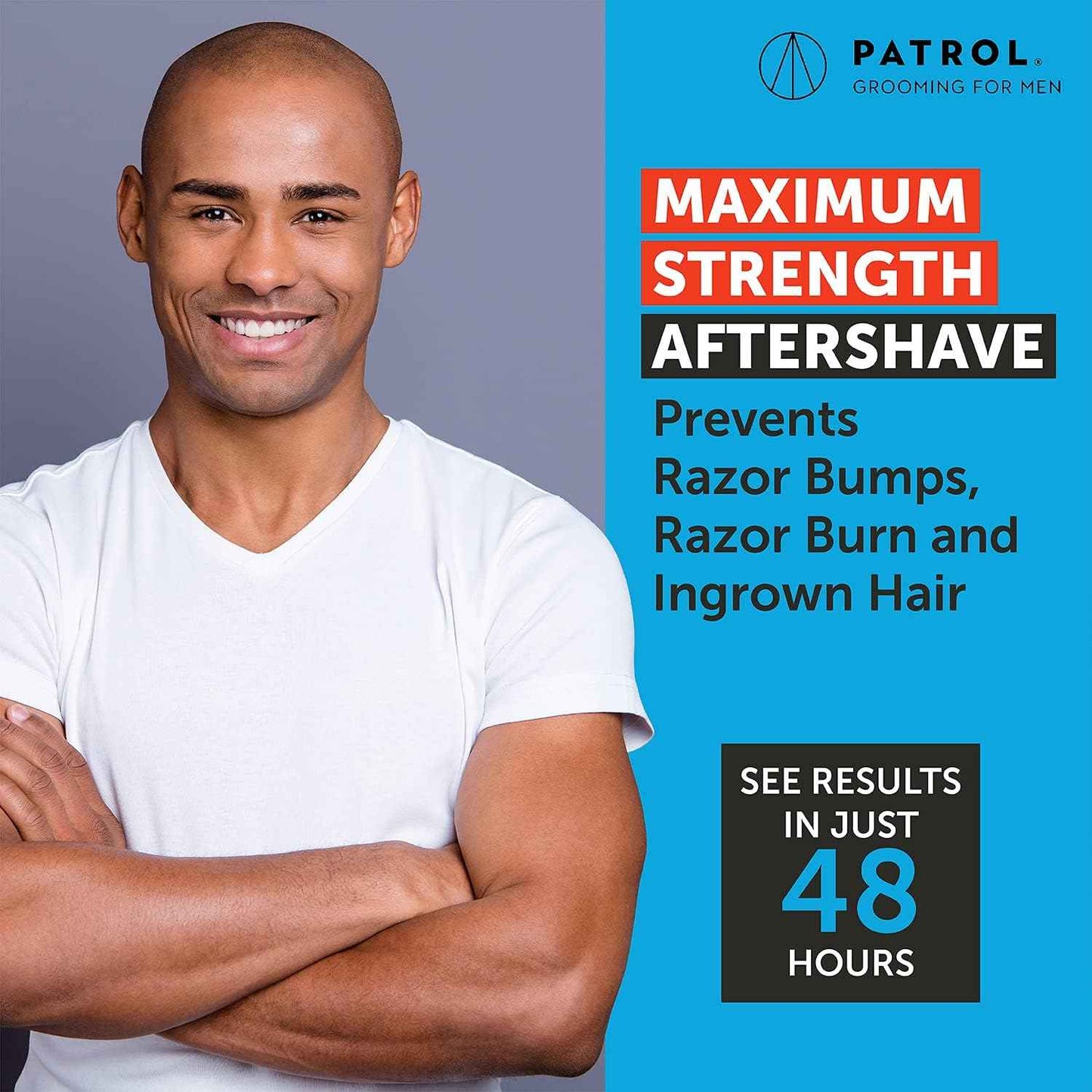 Bump Patrol Maximum Strength Aftershave Formula - After Shave Solution Eliminates Razor Bumps and Ingrown Hairs - 4 Ounces