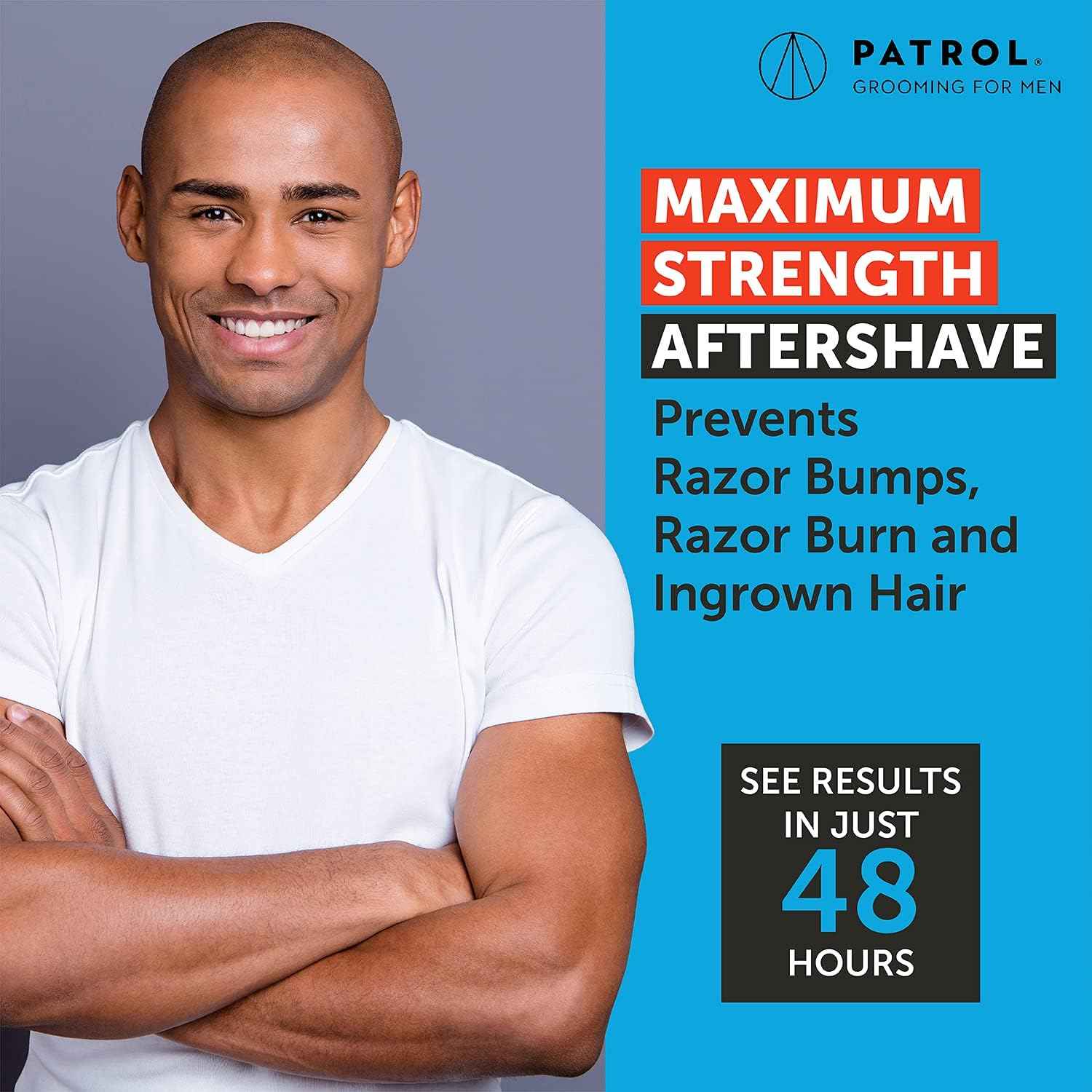 Bump Patrol Maximum Strength Aftershave Formula - After Shave Solution Eliminates Razor Bumps and Ingrown Hairs - 4 Ounces
