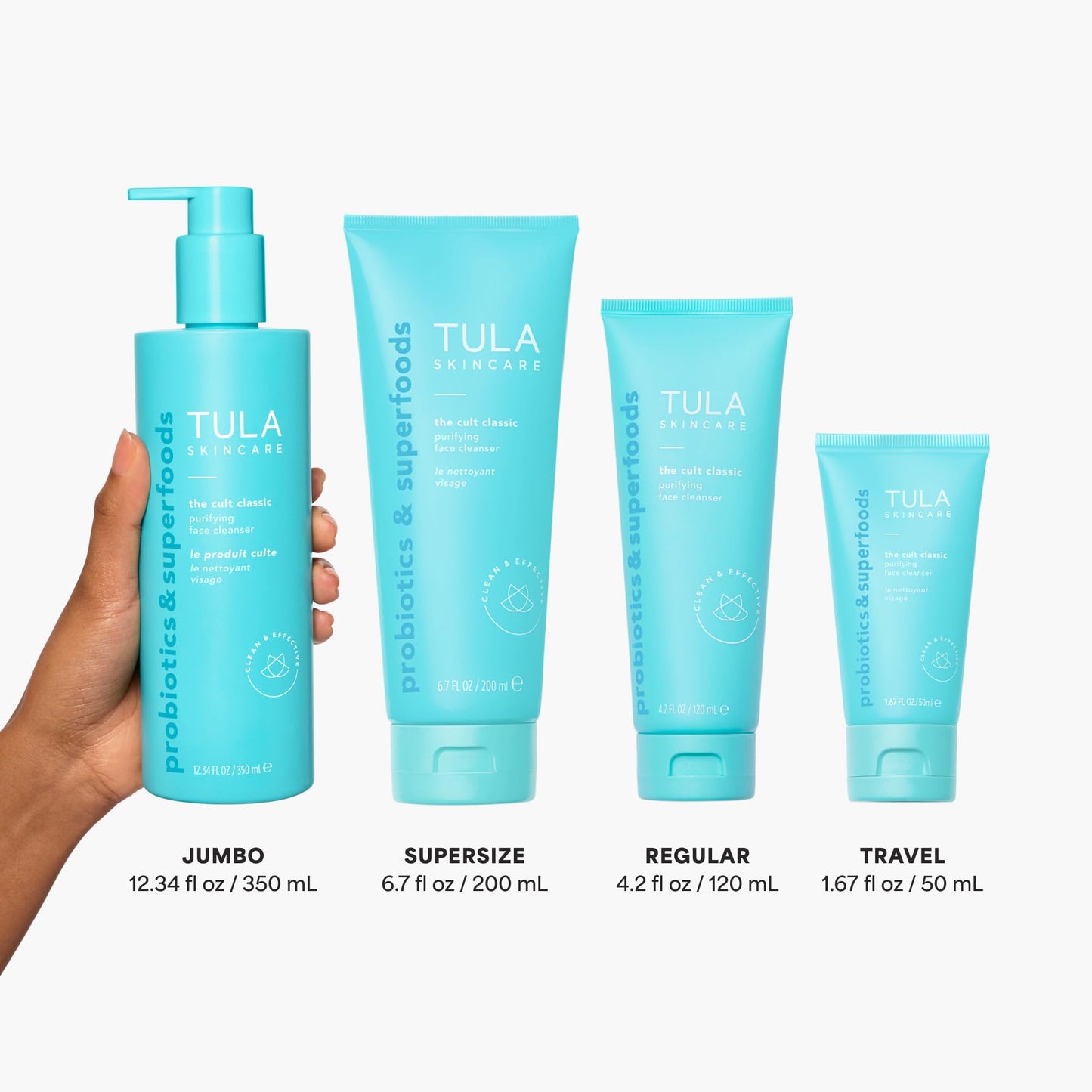 TULA Skincare Cult Classic Purifying Face Cleanser, Daily Wash for Pores & Skin Balance with Prebiotic Extracts, Antioxidants & Turmeric, Deep Cleansing Formula, 6.7 FL OZ