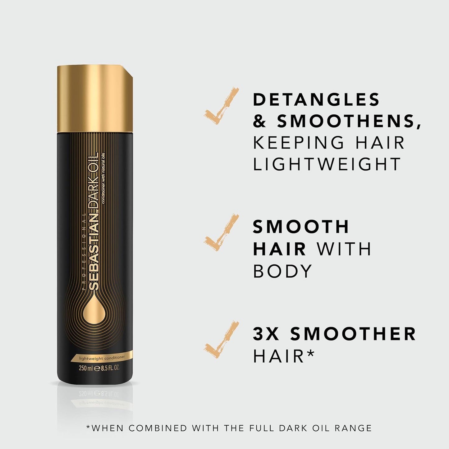 Sebastian Professional Dark Oil Conditioner - Lightweight Formula with Jojoba & Argan Oil for Silky Smooth Hair