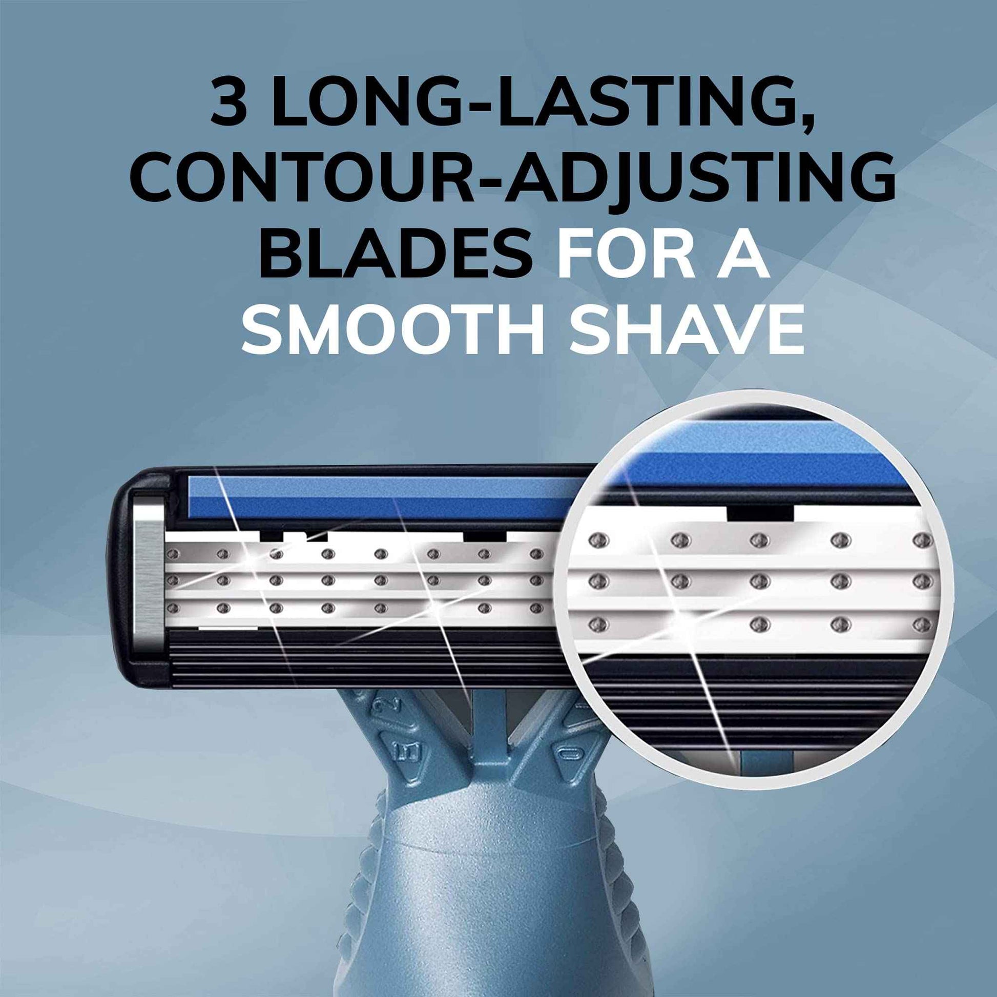 BIC Flex 3 Men’s Disposable Razors With 3 Blades, For a Smooth and Comfortable Shave, 4 Piece Razor Kit for Men (Pack of 2)