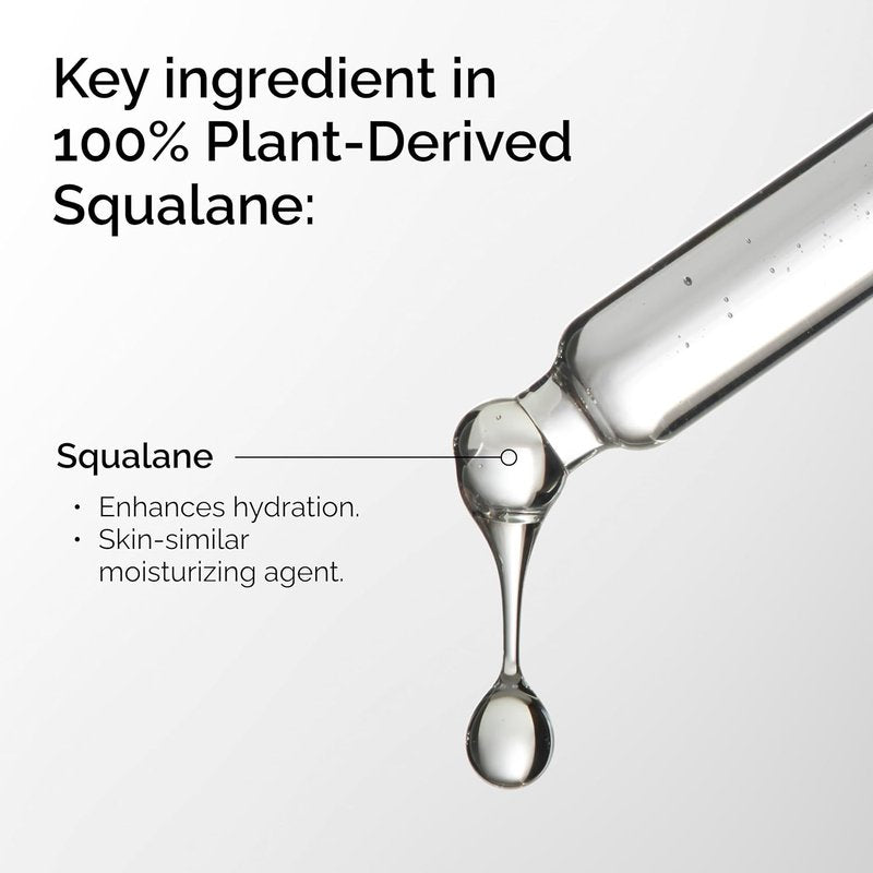 The Ordinary 100% Plant-Derived Squalane - Lightweight Hydration & Moisture Barrier Support | 1 Fl Oz