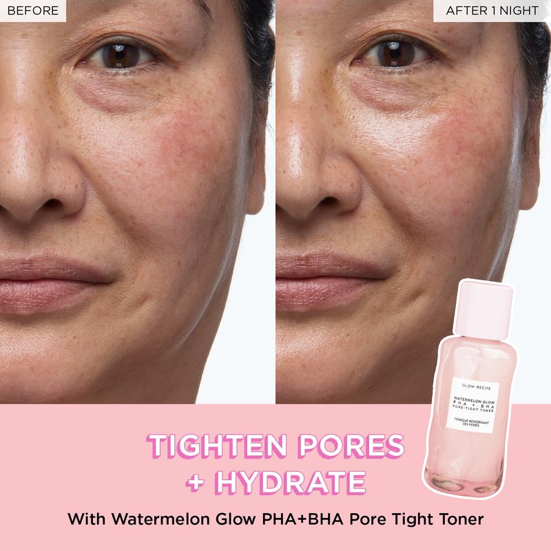 Glow Recipe Mini Watermelon Glow Toner & Pore Minimizer with Hyaluronic Acid | Hydrating Moisturizer Set (40ml & 25ml)