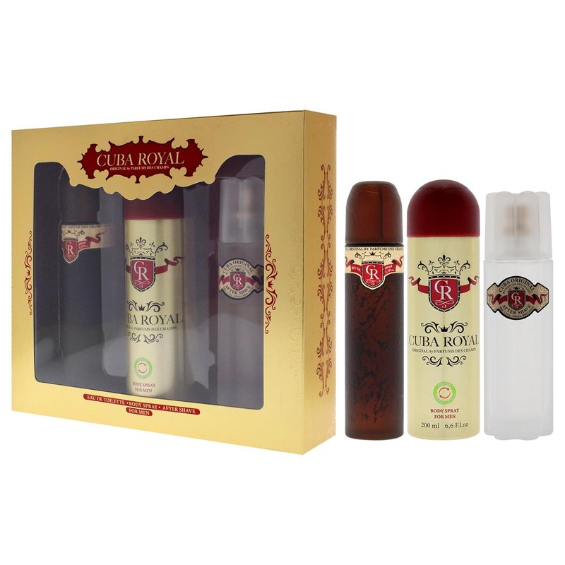 Cuba Royal Men's 3-Piece Gift Set | Fragrance, Aftershave & Shower Gel