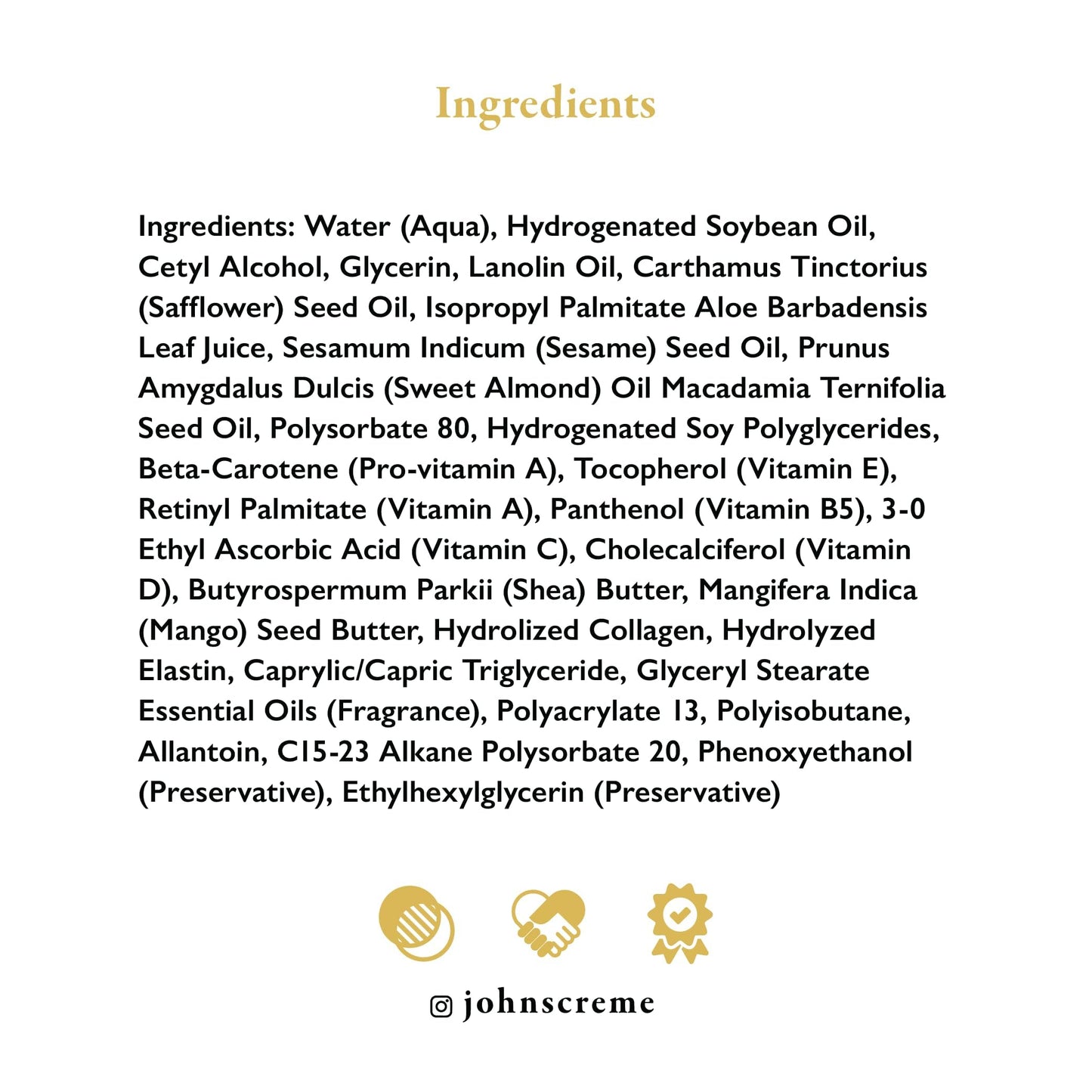 John's Vitamin E, A & D Collagen Cream – 16 oz Aloe-Enriched Moisturiser for Face & Body – Nourishing Vitamin E Skin Cream for Dry, Sensitive Skin