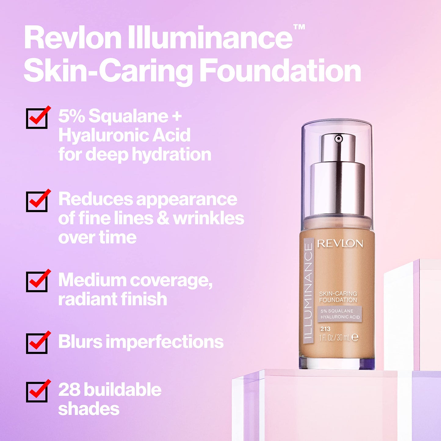 Revlon Illuminance Skin-Caring Liquid Foundation, Hyaluronic Acid, Hydrating and Nourishing Formula with Medium Coverage, 401 Light Coffee, 1 fl oz (Pack of 2)