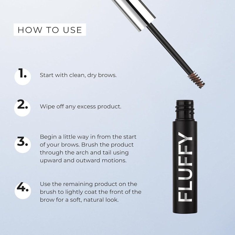 Wunderbrow Fluffy Brow Wax - 16 Hour Hold, Smudgeproof & Water Resistant | Brunette Shade