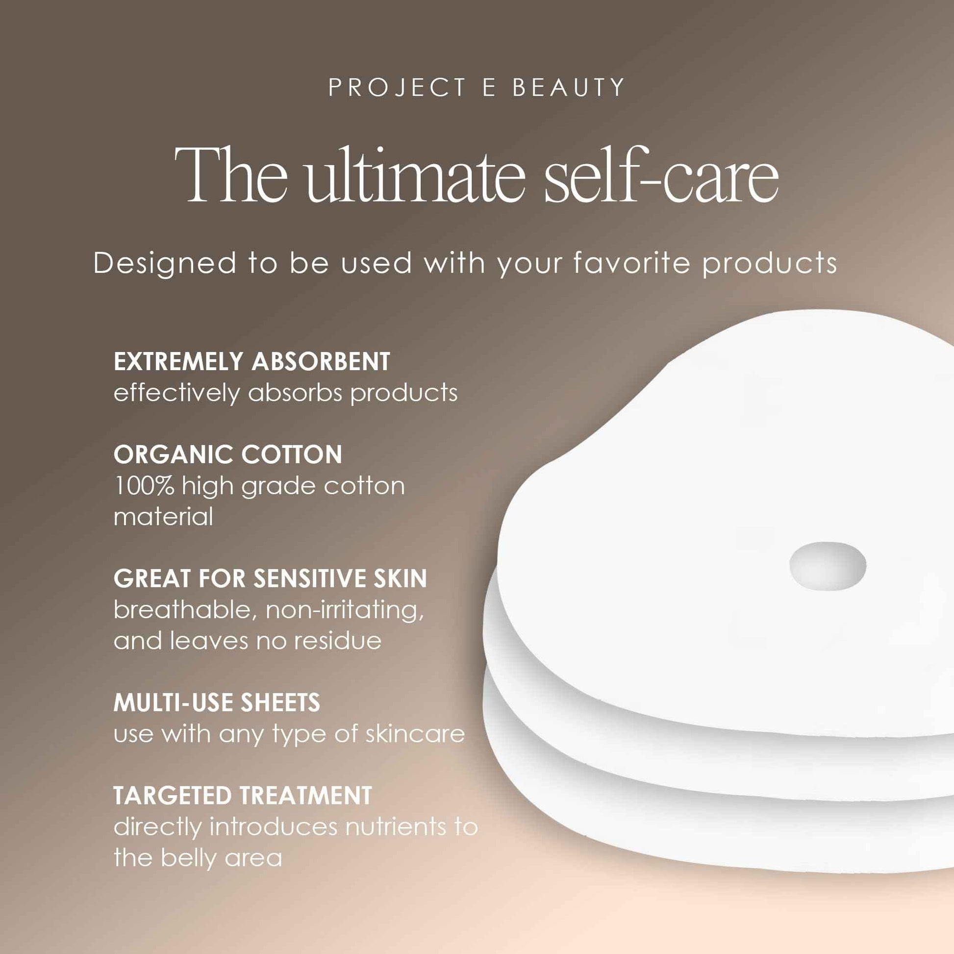 100pcs Disposable DIY Non-Woven Belly Sheet Paper by Project E Beauty | Belly Sheet Mask | Ultra Thin Cotton | for Home & Spa Salon Use | Skin Firming & Hydrating Treatments (100, Belly Shaped)