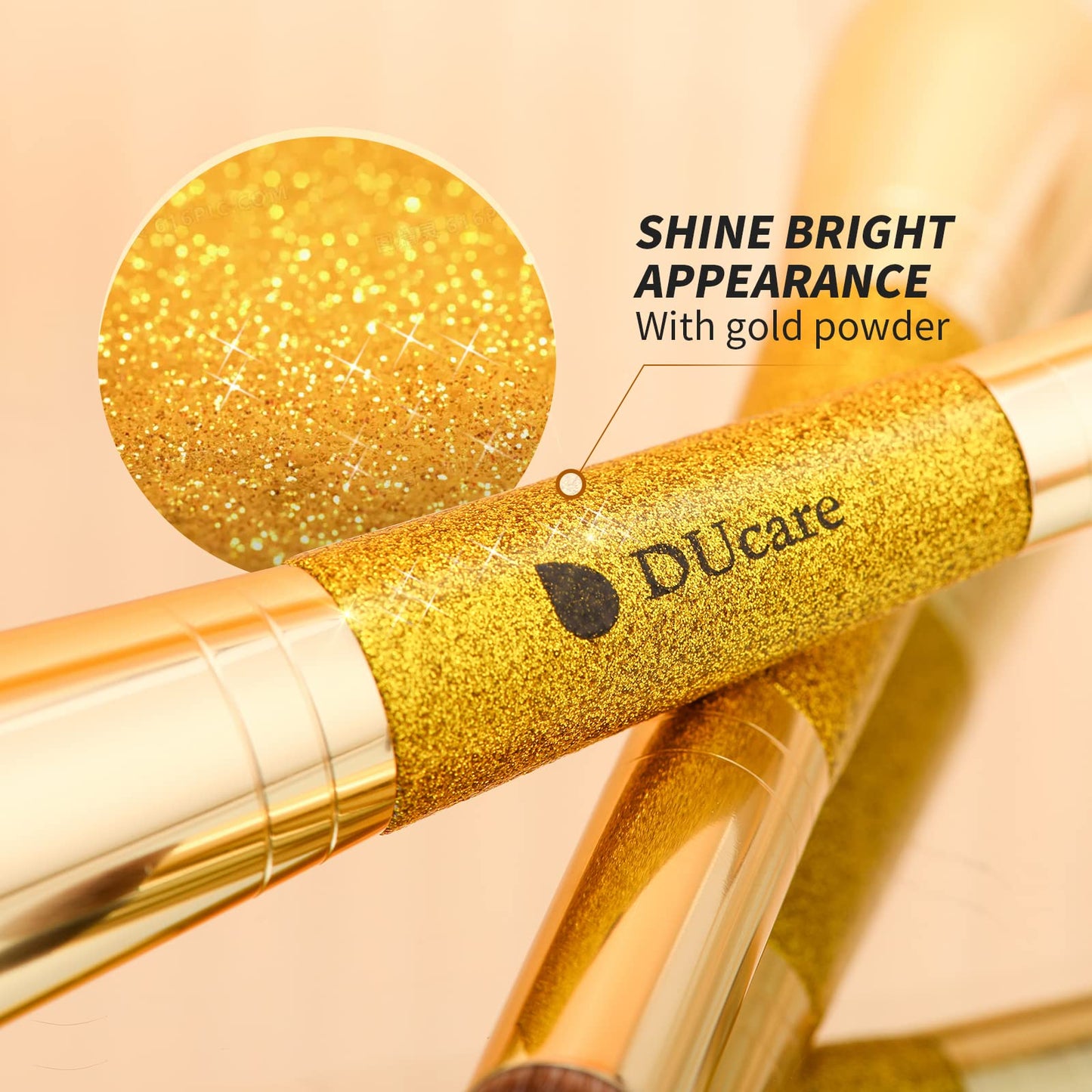 DUcare Powder Brush Concealer Foundation Makeup Brushes Double Ended Perfect for Rounded Taperd Liquid, Cream, Powder,Blending, Buffing
