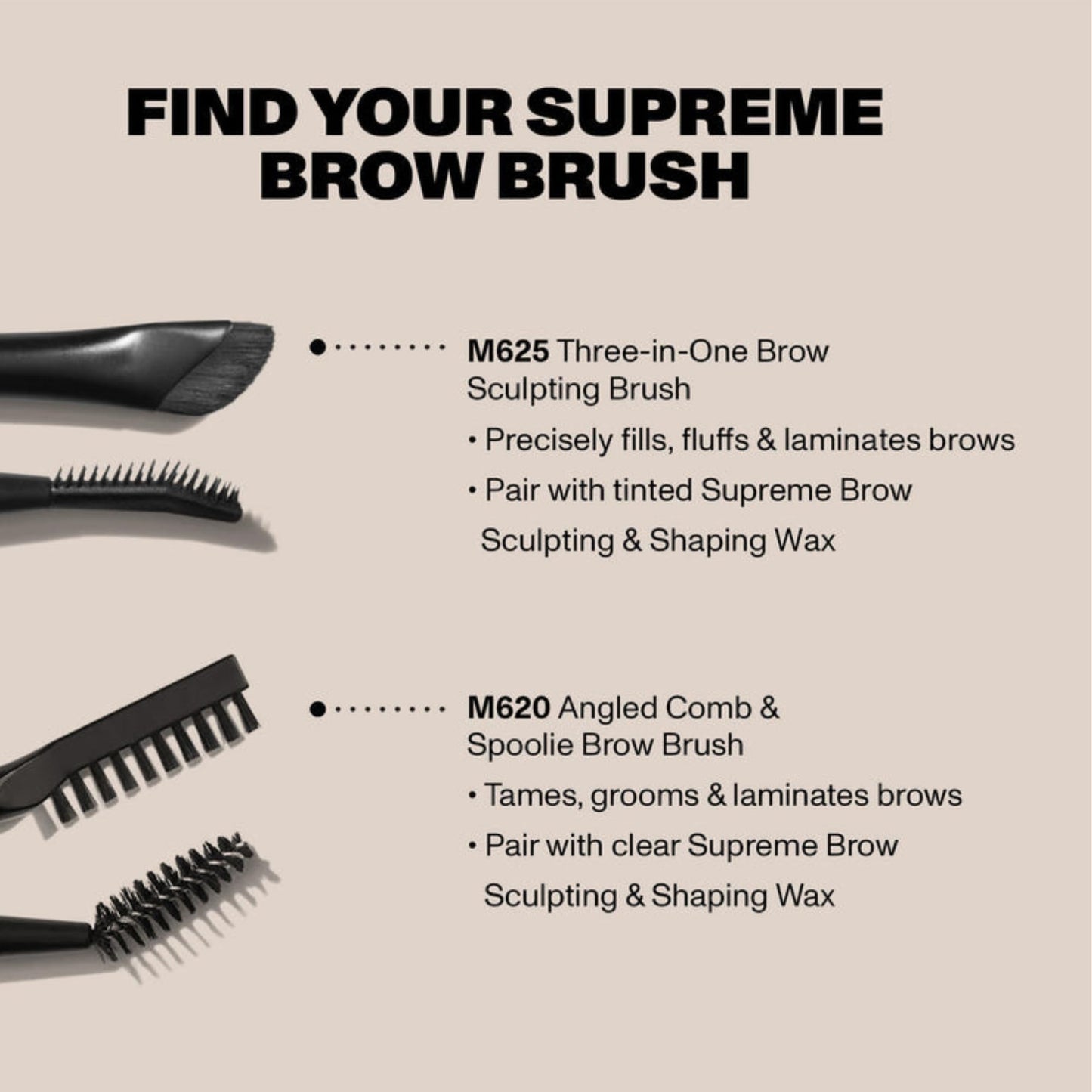 Morphe M625 Three-In-One Brow Sculpting Brush - Precision Angled Brush, Brow Comb & Laminating Paddle for Fluffy, Defined Brows - Pairs with any Wax, Tinted Pomade or Gel Product (1 Count)
