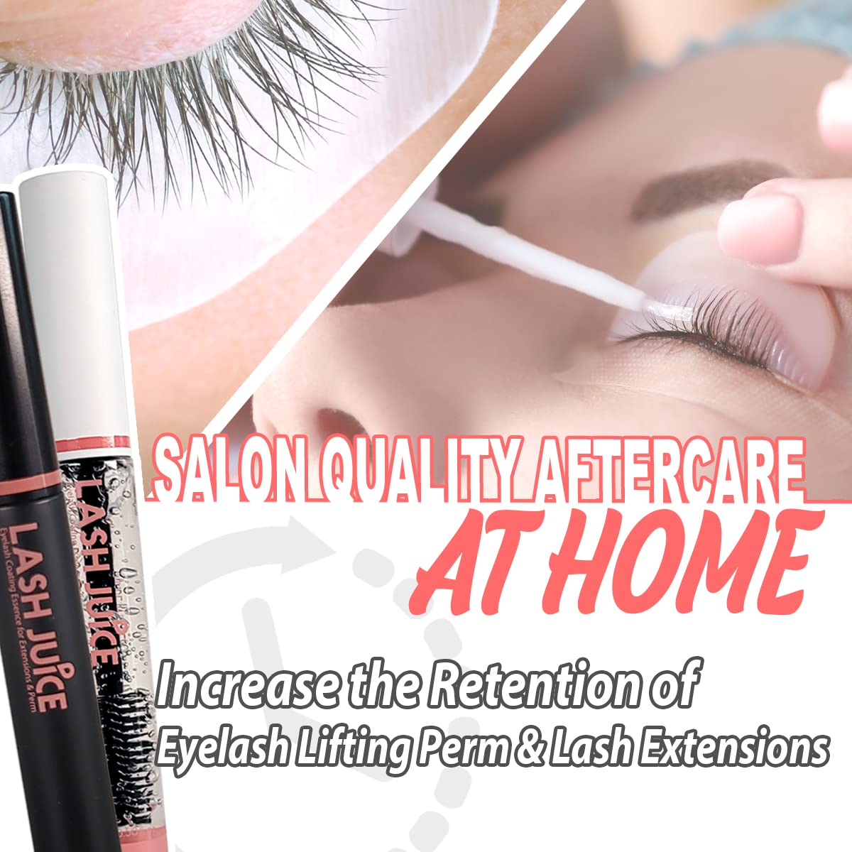 Lash Juice 3-in-1 Eyelash Coating Sealant - Nourishing Serum for Extensions & Lifts | Black