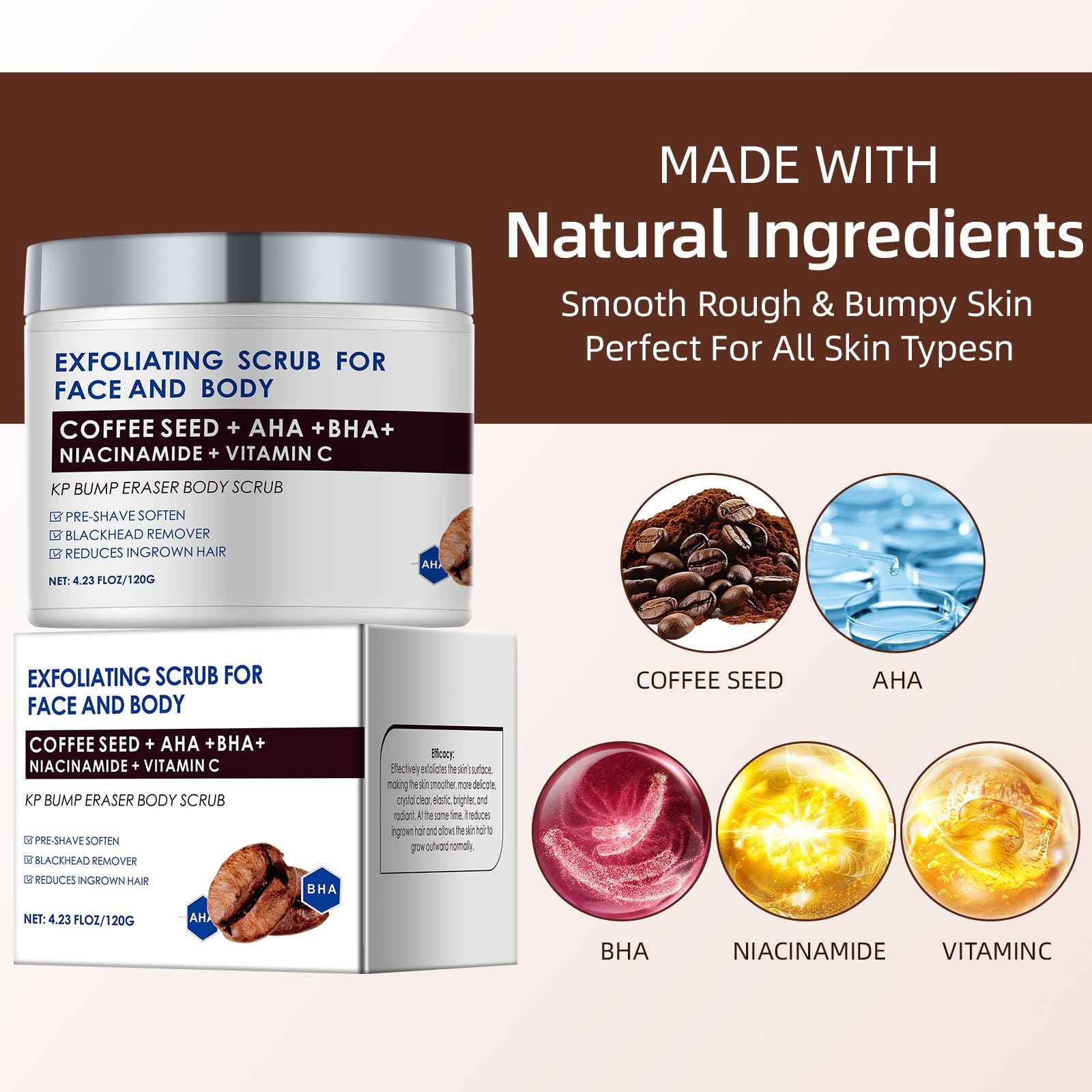 Yellow Peeling Oil Extra Strength Exfoliating Solution for Body - Dark Skin KP Bump Eraser Body Scrub Ingrown Hair Keratosis Pilaris Treatment