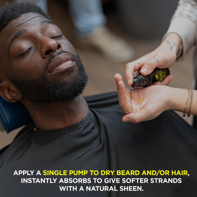 Ruffians Beard & Hair Oil (1.7 Oz Fl / 50 ML) Omega-Rich Nourishing Hair Oil Spray, Nourishing, Smooth Finish, for Beards and Dry Hair, Leave-In Hair Oil, Weightless Hair Oil Mist