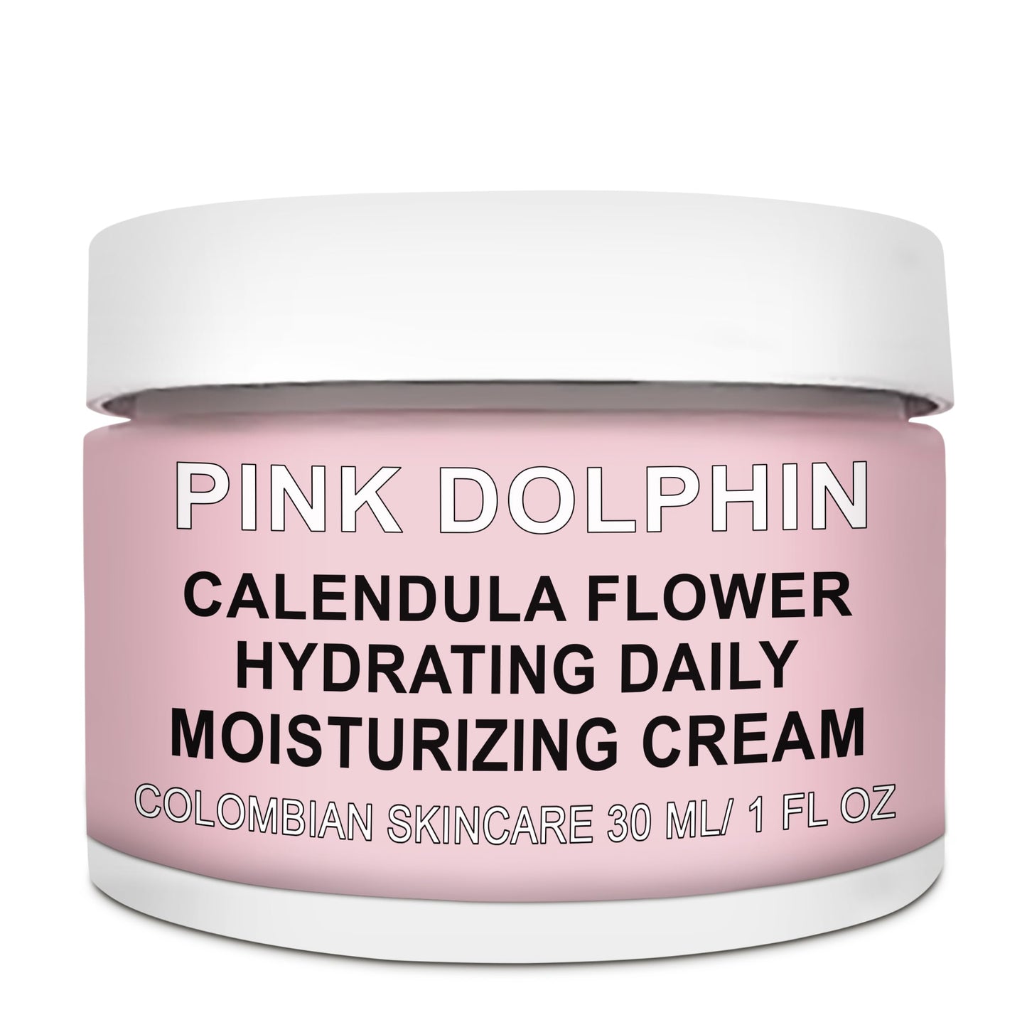 Pink Dolphin Calendula Face Hydrating Daily Moisturizer - Natural Calendula Flowers Soothe Irritation & Promote Healing, Repairs & Rehydrates Dry Skin, Produces Collagen for ALL SKIN TYPES - 1oz