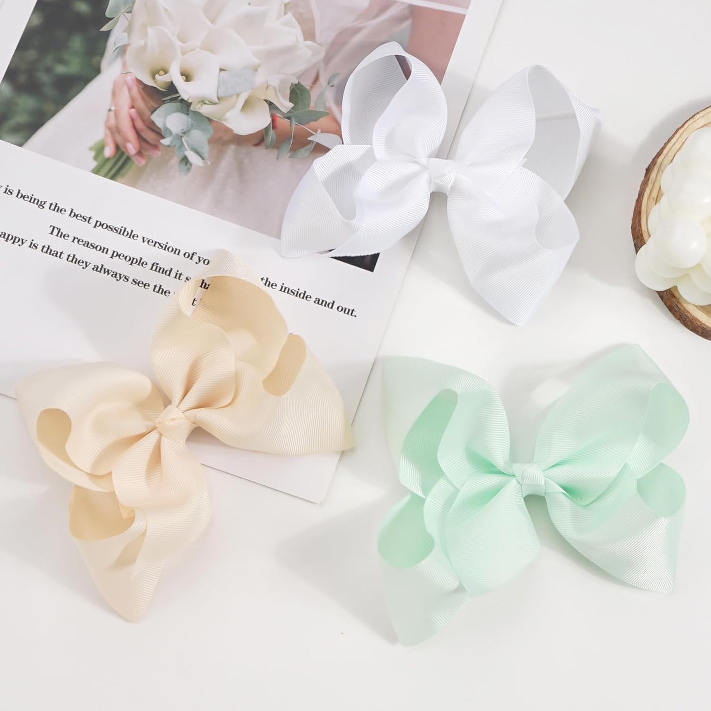 40Pcs 3 inch Hair Bows for Girls Grosgrain Ribbon Toddler Back to School Hair Accessories with Alligator Clips for Baby Girls Kids in Pairs