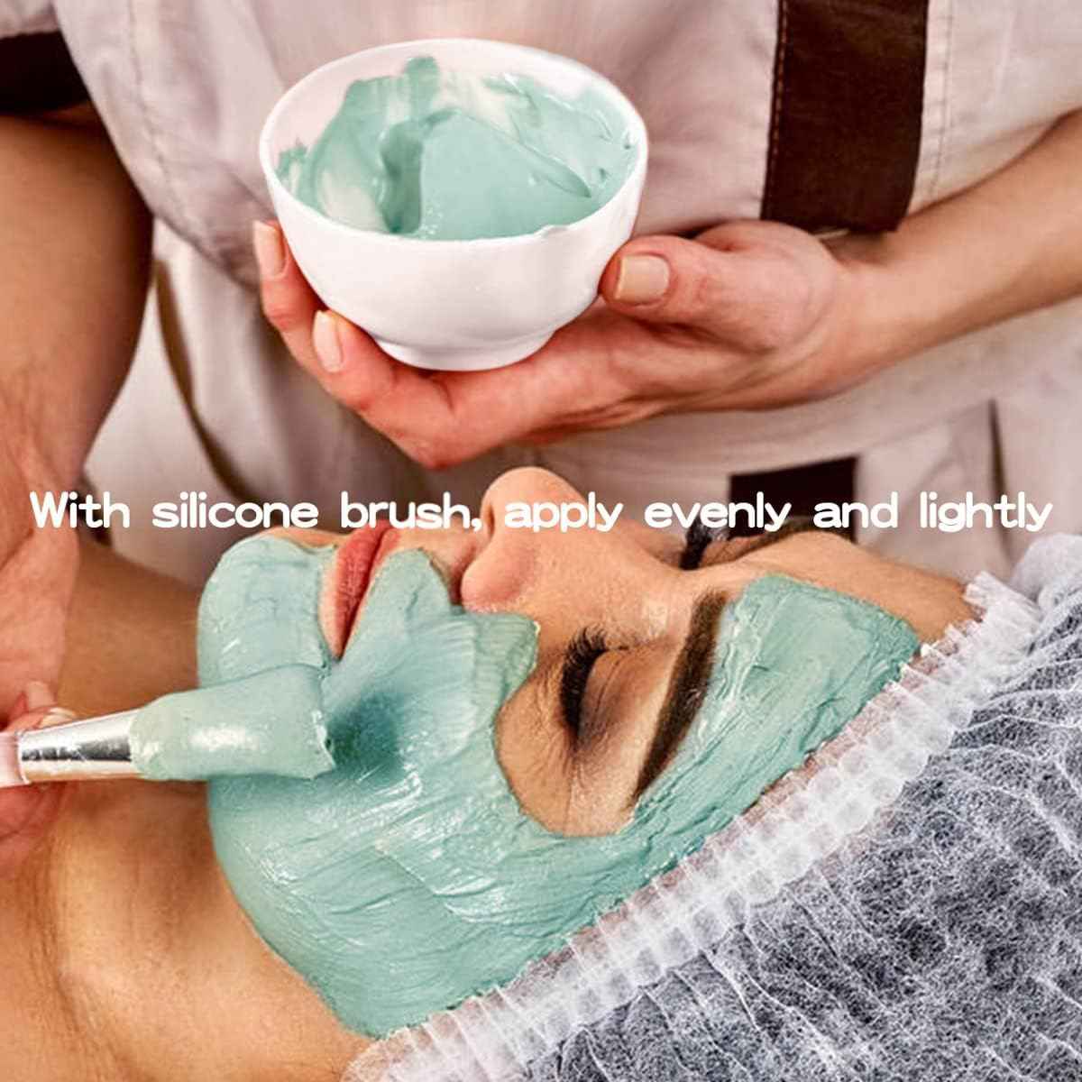 manqianxun Face Mask Mixing Bowl Set. 7IN 1 SPA Quality Face Mask Tool Kit. with Facial mask brush*2, Silicone Facial Mask Bowls*2, Mask Spatula,Measuring cup and Measuring scoop