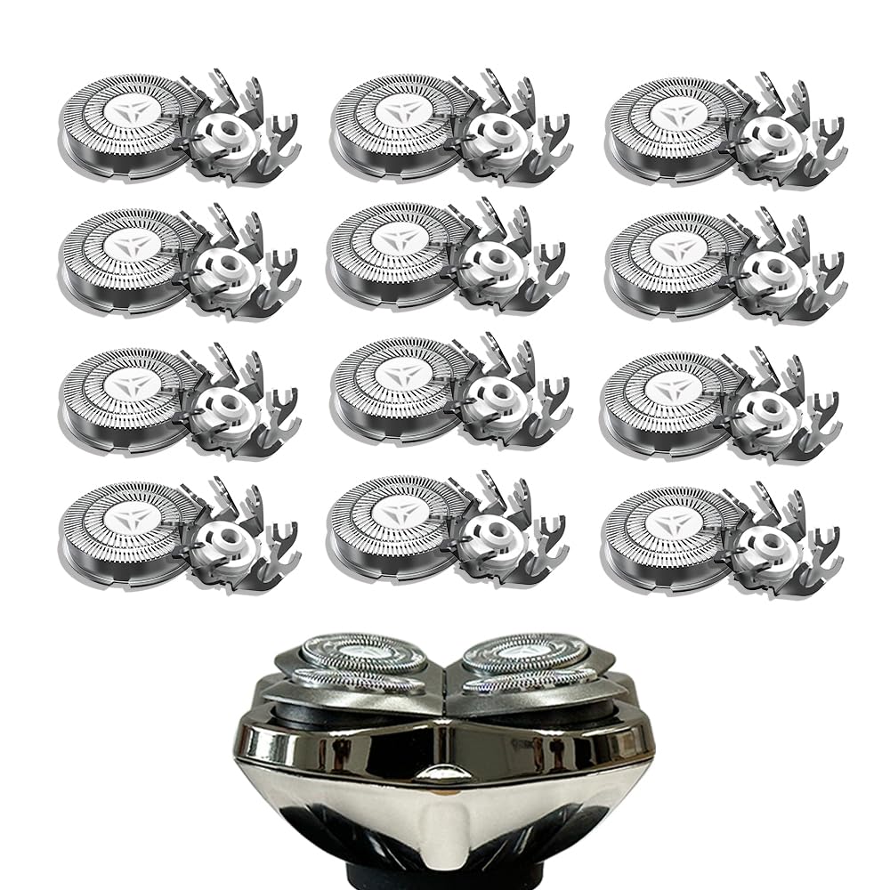 Shaver Replacement Blades for Skull Shaver Pitbull Replacement Blade,Replacement Heads for Pitbull Gold/Silver/Platinum Pro Shaver (12 Blades)
