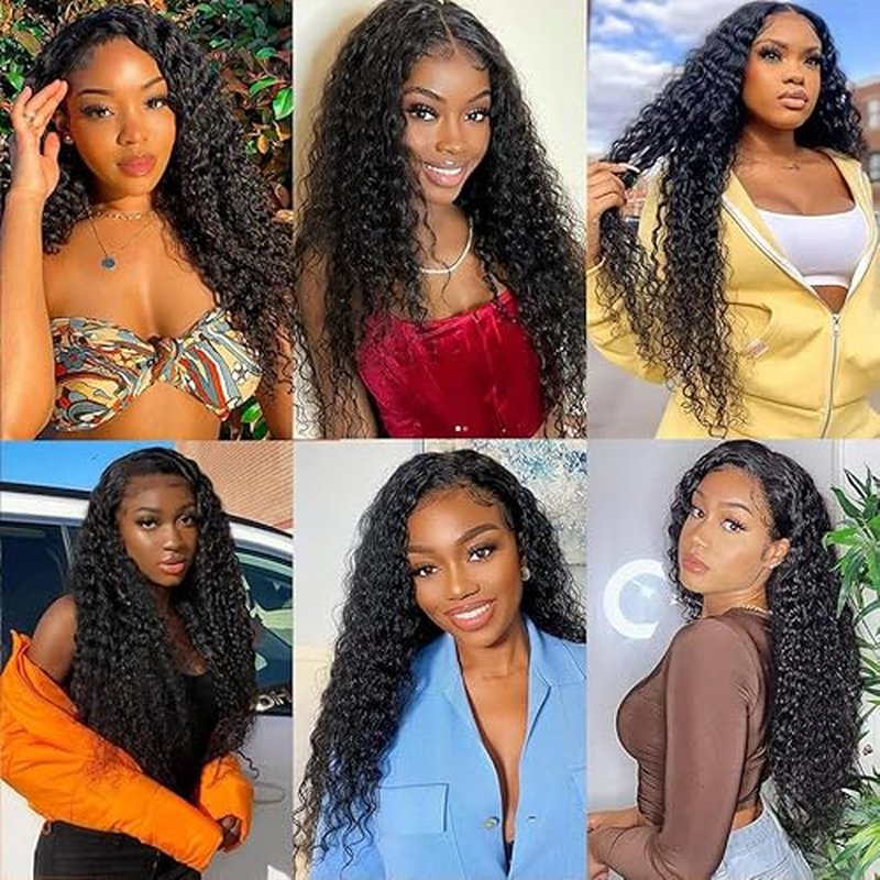 Water Wave Bundle Human Hair Natural Black Color Peruvian Virgin Remy Hair 3 Bundles 16 18 20 Inch Wet And Wavy Human Hair Bundles Double Weft Bundle