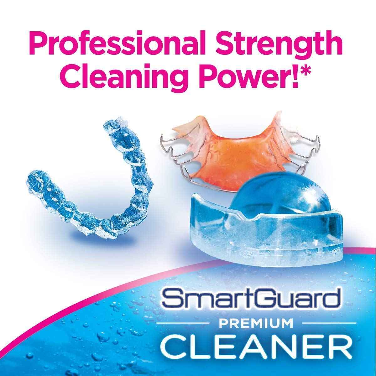 SmartGuard Premium Cleaner Crystals –(110 Cleanings)- Removes Stain, Plaque & Bad Odor from Dentures, Clear Braces, Mouth Guard, Night Guard & Retainers.