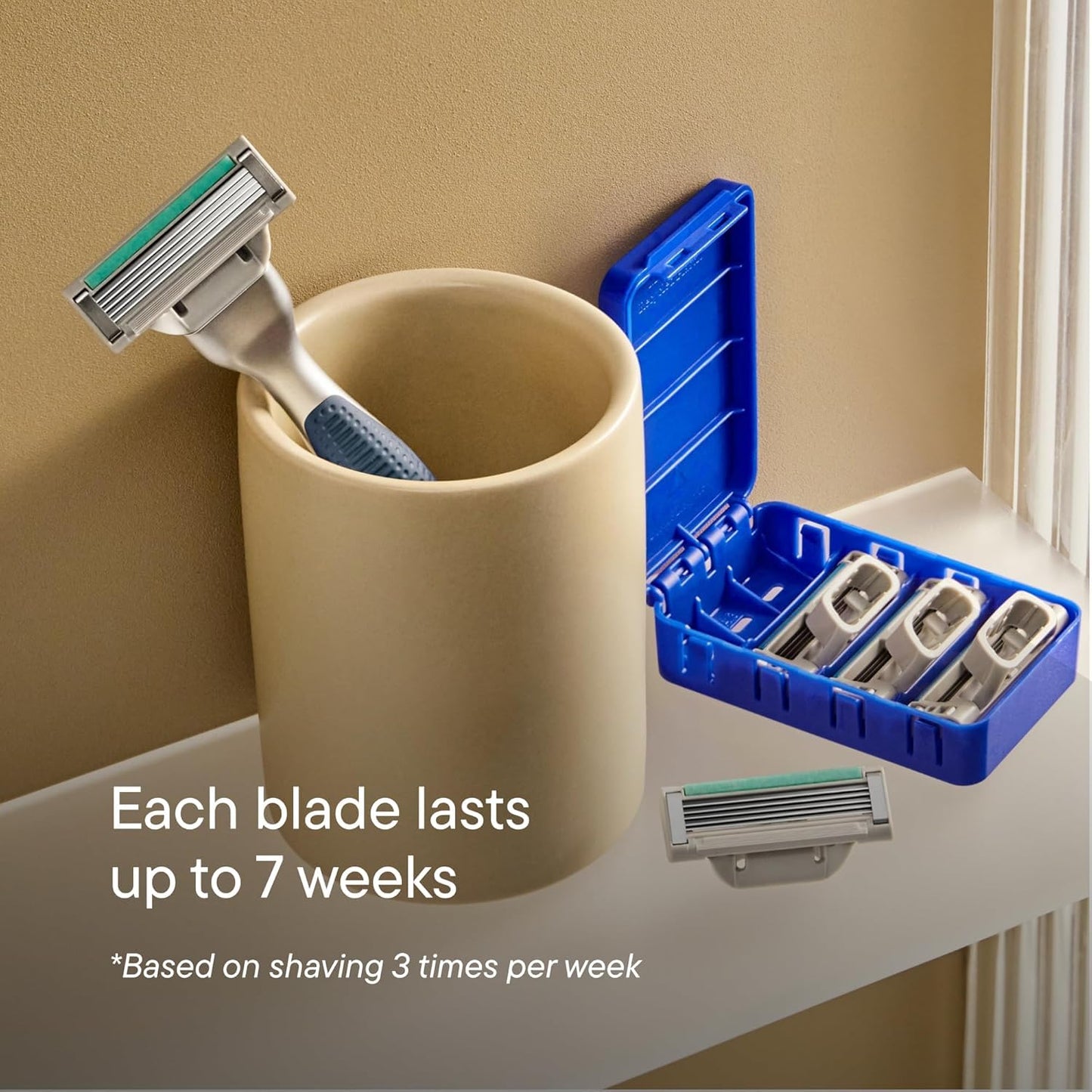Harry's Plus Shaving Kit for Men - Premium Handle, 5 Razor Blade Cartridges, 2 oz Foaming Shave Gel, and Travel Blade Cover - TSA Approved Travel Essentials - Advanced Pivoting System - Onyx