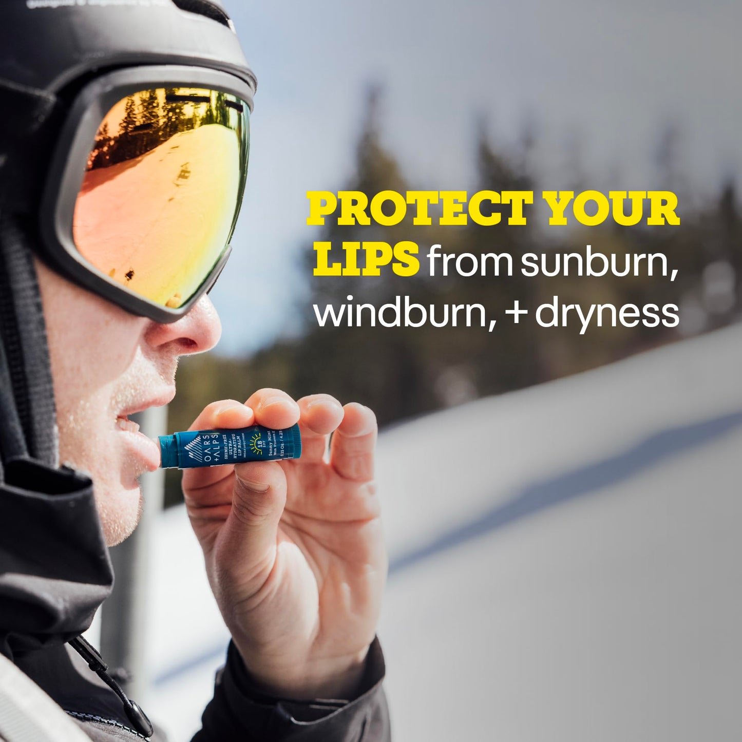 Oars + Alps SPF 18 Lip Balm Sunscreen, Shine Free, Sunny Mint Scent, 3pk