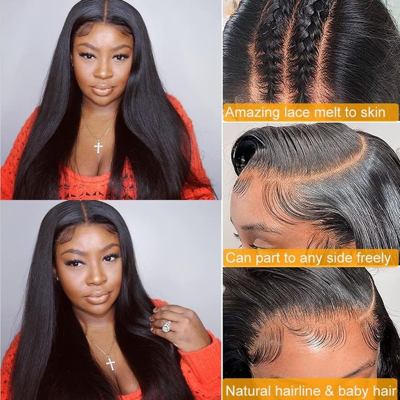 QTHAIR 5x5 Straight Transparent Lace Closure - 150% Density, Pre-Plucked Natural Hairline | 20" Length