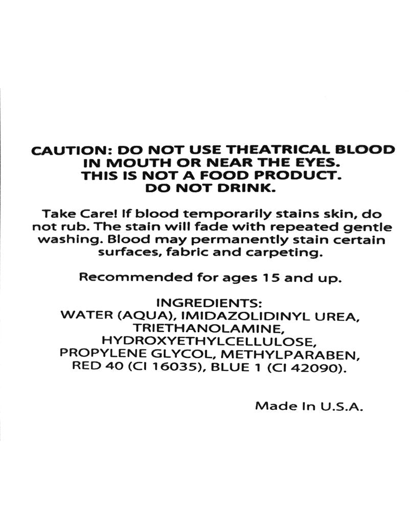 VAMPIRE BLOOD, Realistic Fake blood - 32oz - Theatrical Quality, Richly Pigmented Red Fake Blood for Halloween, Vampire, Zombie, Costume, Special Effects Makeup