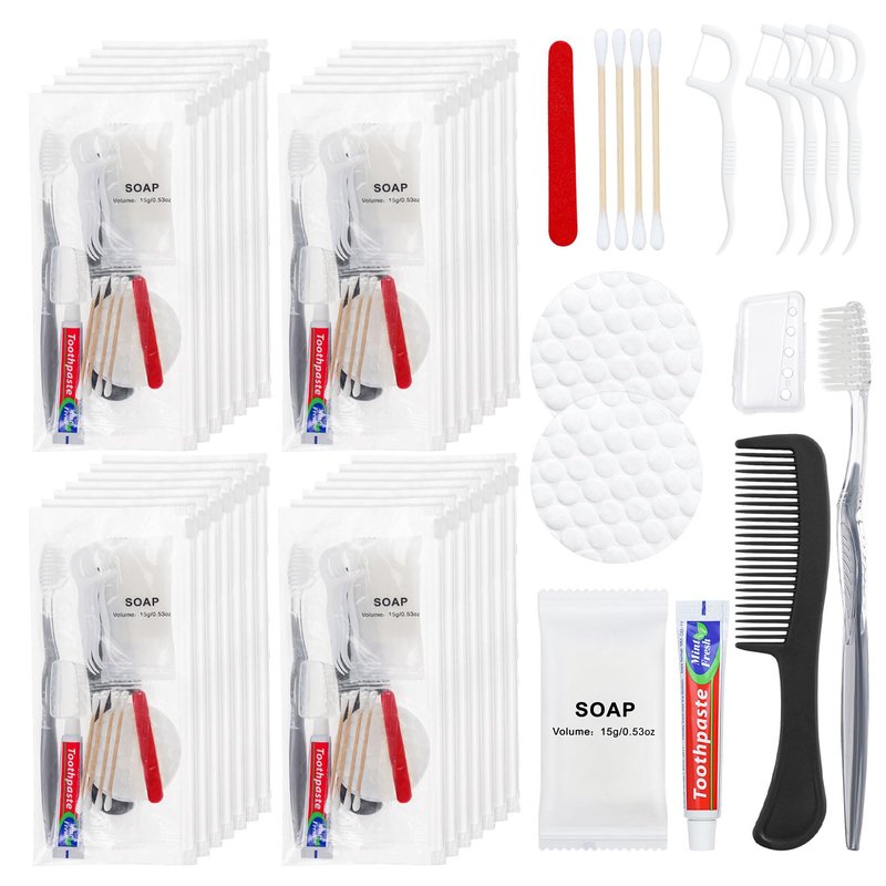 LLHQAMT Travel Toothbrush Kit, Hygiene Kit Comes in A Double Sealed Individual Package, Personal Hygiene Kit for Hotel, Camping, Home and Travel (20 Set)
