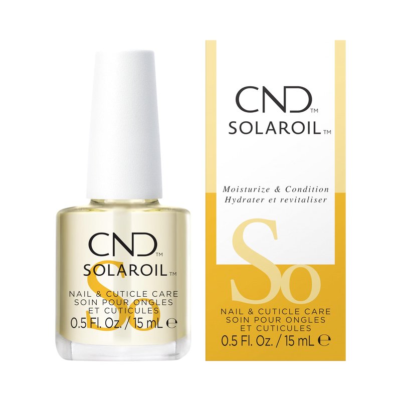CND SolarOil Cuticle Oil, Natural Blend Of Jojoba, Vitamin E, Rice Bran and Sweet Almond Oils, Moisturizes and Conditions Skin, Pack Of 1, 0.5 oz.