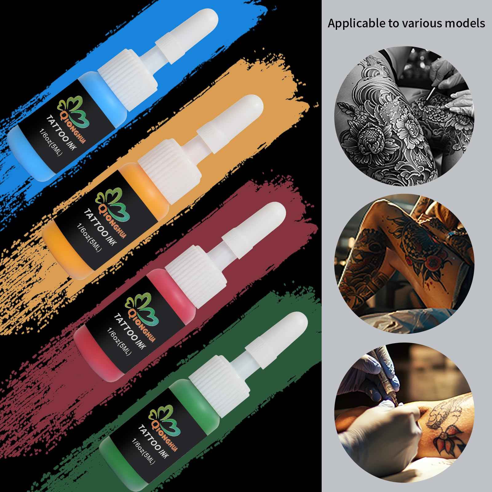 Ink Set 1/6 oz (5ml) Supply Ink 20 Colors Pigment Kit Ink