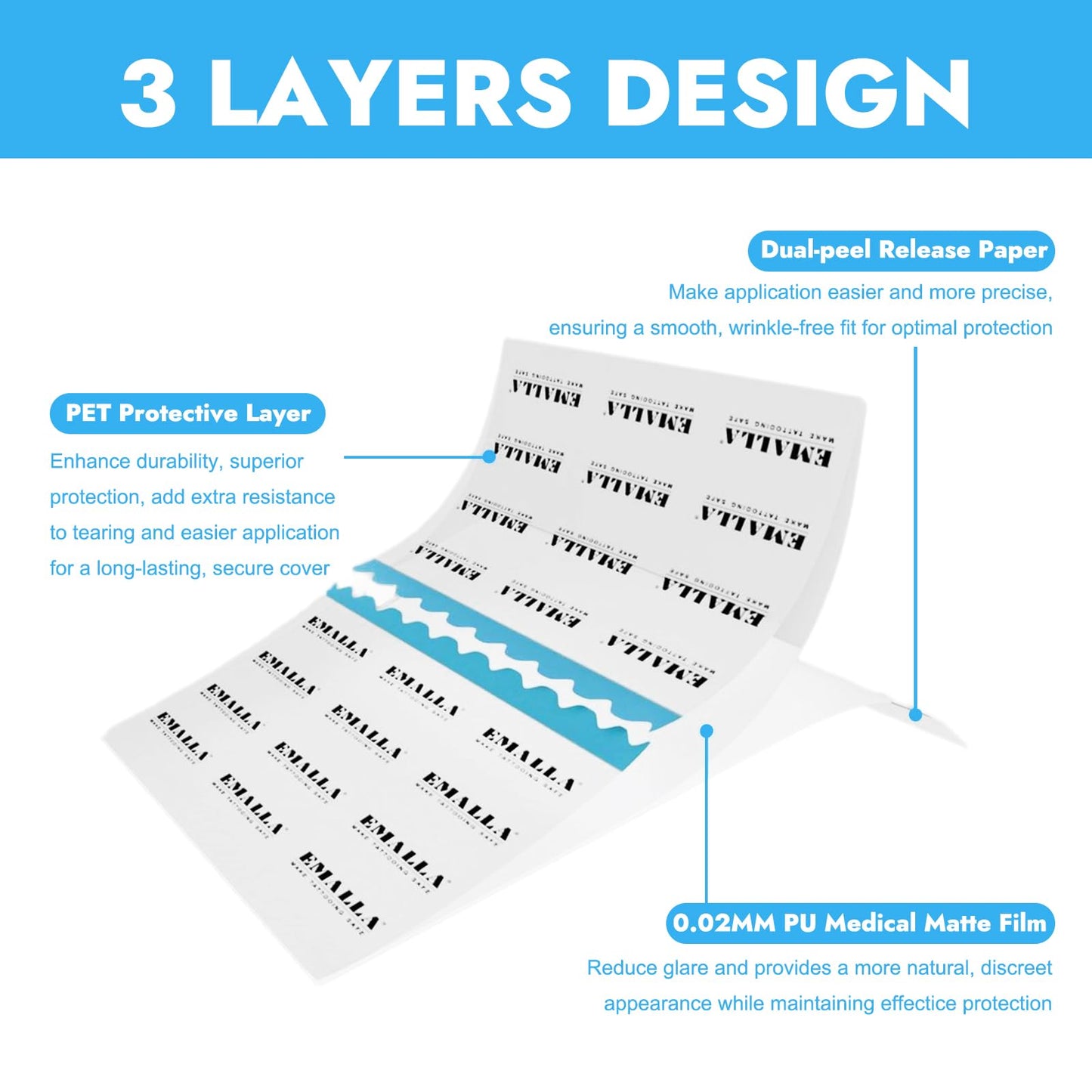 Tattoo Aftercare Bandage - 5.9“ X 10.9 Yards Second Skin Tattoo Cover Invisible Matte Latex-Free Waterproof Tattoo Bandages Tattoo Wraps for Healing Tattoo Protection Film