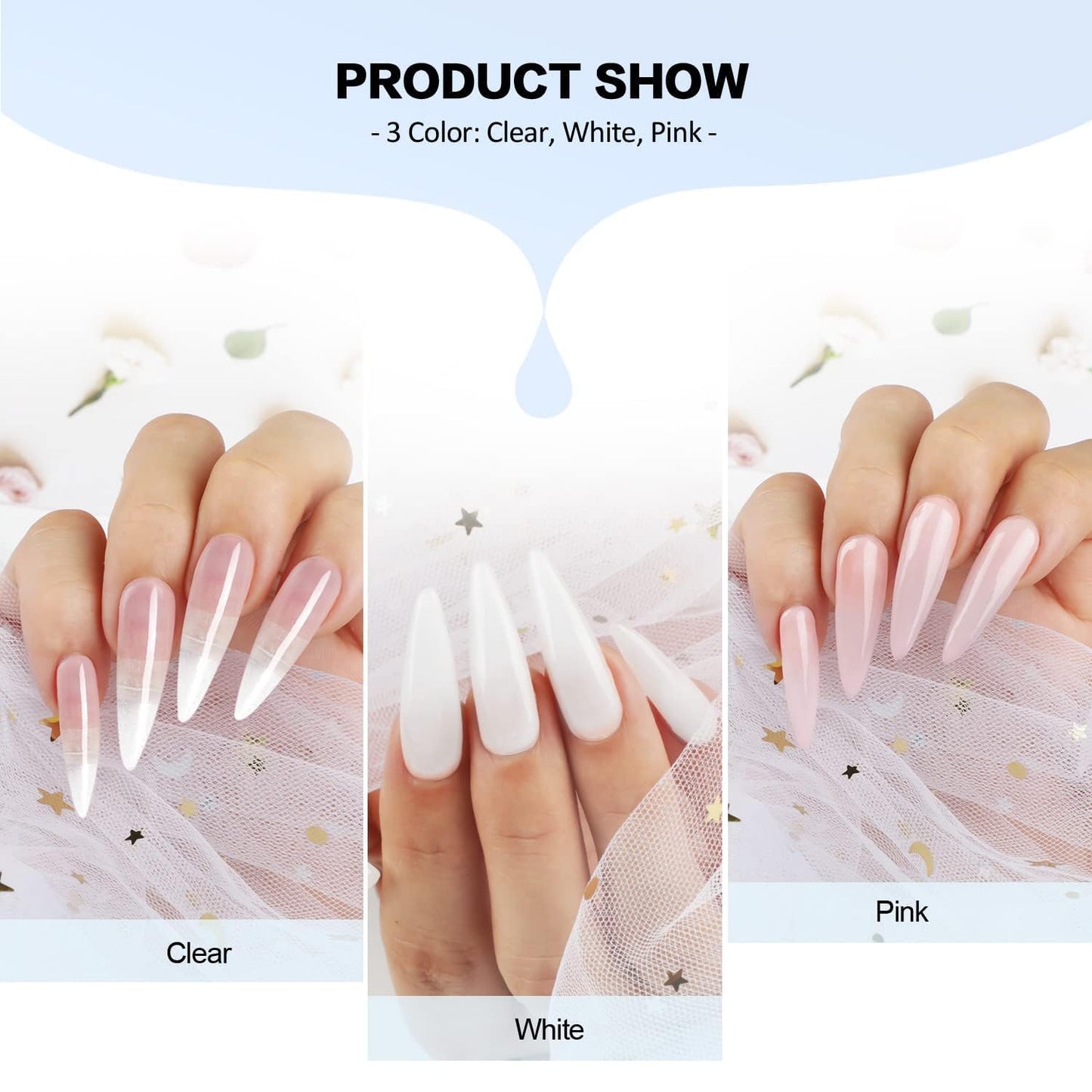 Morovan Acrylic Nail Kit for Beginners: Professional Nail Kit Set with Acrylic Powder Glitter Full Nail Starter Kit for Nail Extensions