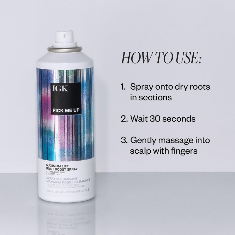 IGK PICK ME UP Maximum Lift Root Boost Spray | Instantly Lifts, Adds Volume + Thickness | Vegan + Cruelty Free | 5 Oz