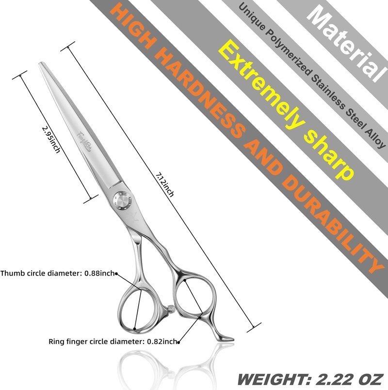 Professional Barber Hair Cutting Scissors - 6.5 Inch Stainless Steel Shears for Hairdressers & Home Use