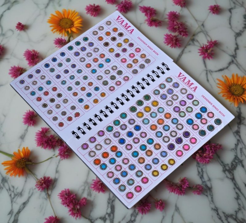 Multicolor Round Pastel Stone Border Bindi Book | 372 Indian Stickers for Women