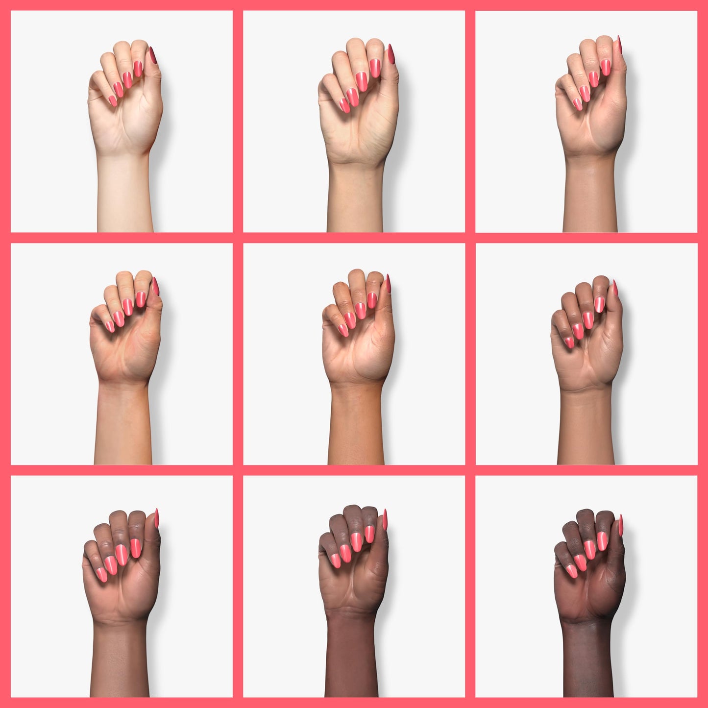 ILNP Summer - Warm Neon Coral Pink Cream Nail Polish
